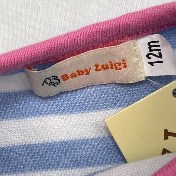 NWT Luigi Applique Birthday Party Dog A Line Stripe Dress - Picture 4 of 6